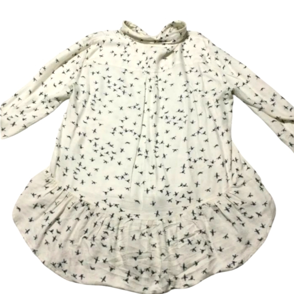 Banana Republic Long Sleeve Dress Shirt with Blue Bird Print